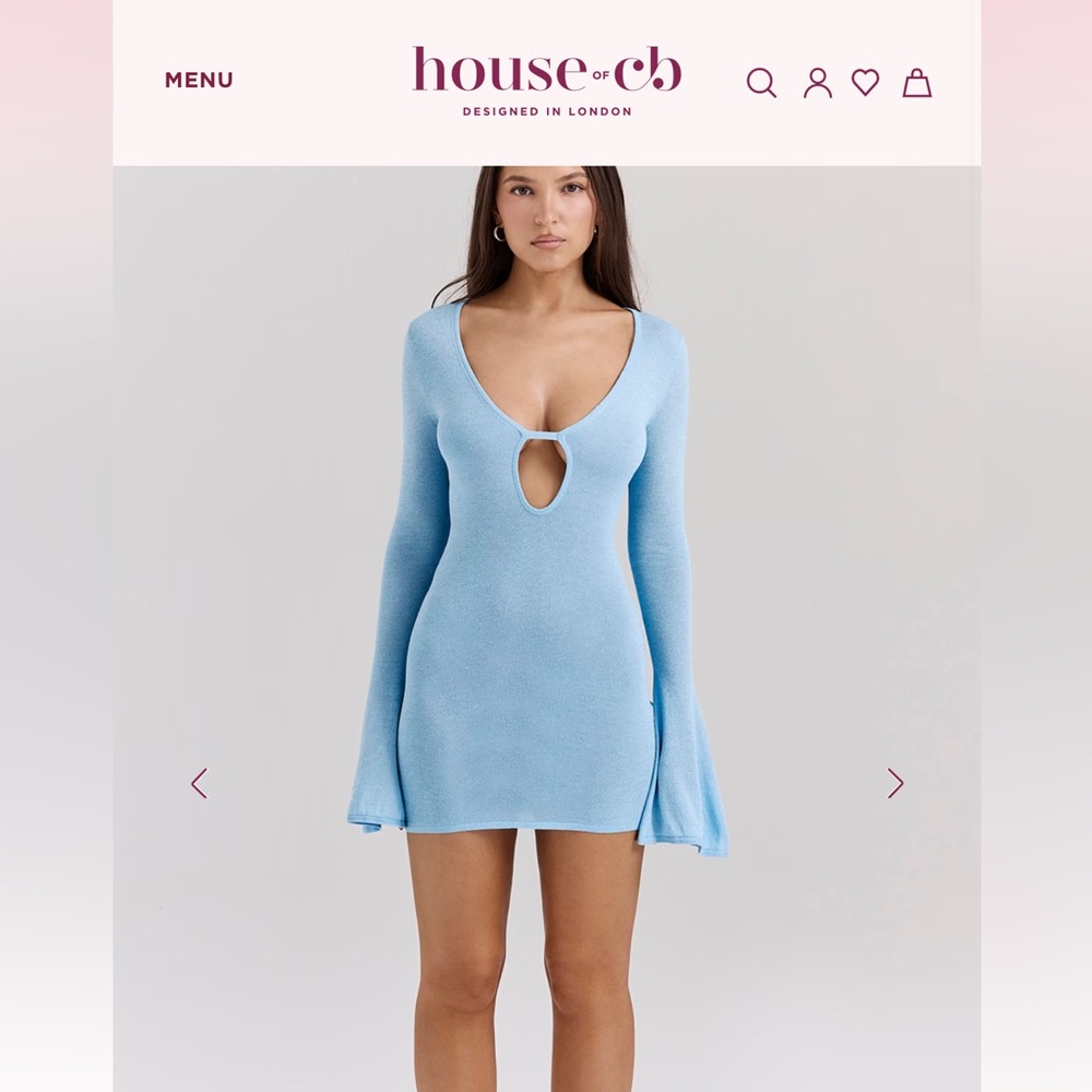 House of CB Ocean Blue Knit Mini Dress